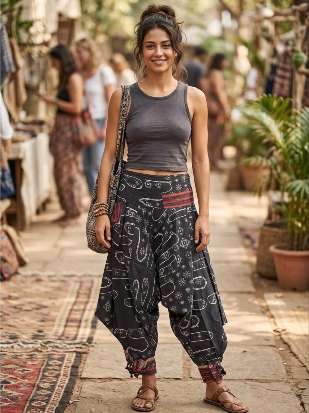New - Siamurai Dragon Hill Tribe Harem Pants